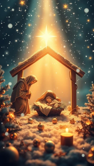 Jesus Christmas Phone Wallpaper