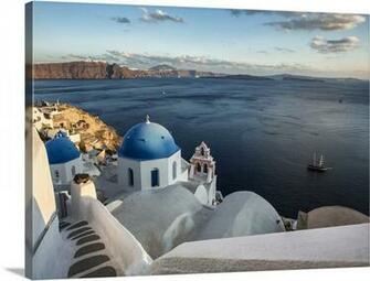Sunset And Church On Oia Santorini Greece Wall Art S