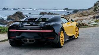 Bugatti Chiron Yellow And Black 4k Wallpaper HD