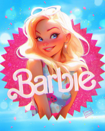 Fanart I Drew A Cartoon Version Of The Barbie Selfie While