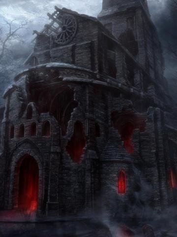 Scary Church iPad Mini Wallpaper