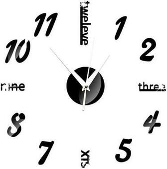 Amazon Chezmax 3d Diy Wall Clock Murals Decal Sticker Acrylic