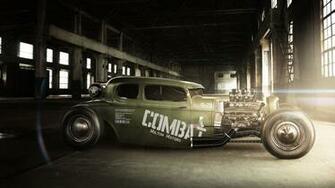 Custom Hot Rod Rods Retro Rat Engine F Wallpaper