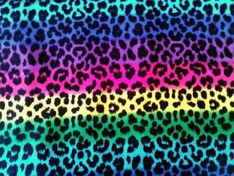 Colorful Leopard Background Yard Reinbow Fabric