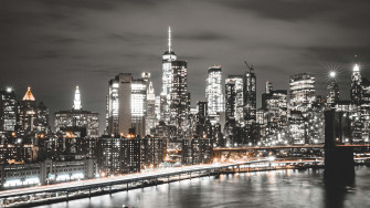 4k New York City Night Shimmering Skyscrapers Wallpaper