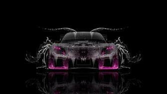 Mazda Rx7 Veilside Jdm Front Water Car Violet Neon HD Wallpaper