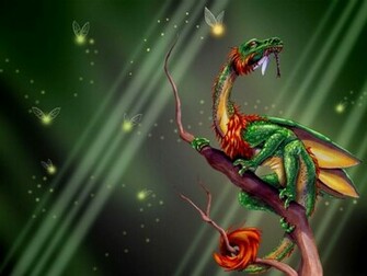 Green Dragon Dragons Wallpaper
