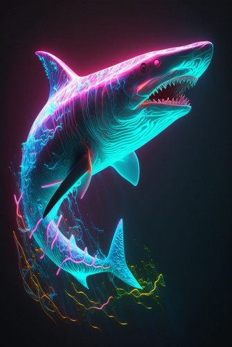 Wang George On Wallpaper In Shark Art Cool