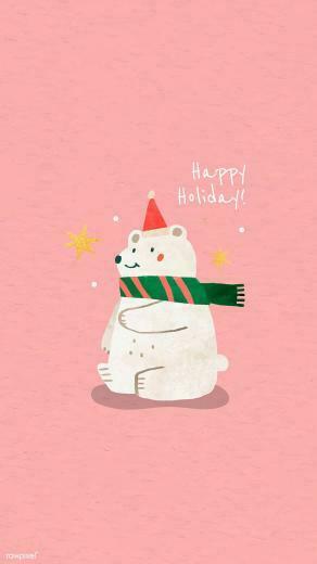 Premium Vector Of Christmas White Bear Doodle Mobile