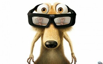 Wallpaper Scrat In 3d Glasses Wow X Widescreen