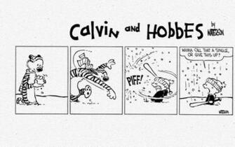 Calvin And Hobbes Snowball Baseball Wallpaper