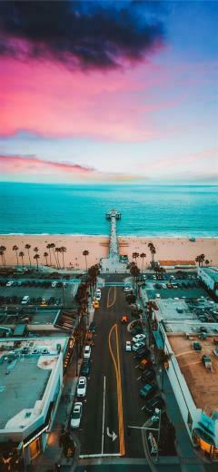 Manhattan Beach Pier iPhone X Wallpaper Quotes In Scenery
