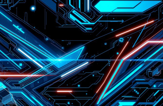 Black And Blue Tech Wallpaper