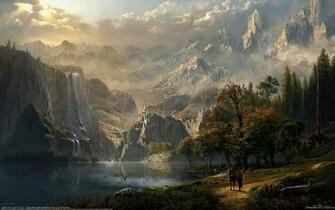 Horse Rider Idylls Fall Sarel Theron Fantasy Widescreen