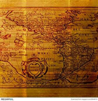 Old World Cartography Map Grungy Background Stock Photo