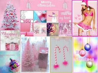 Pink Girly Christmas Collage Timeline Cover Background