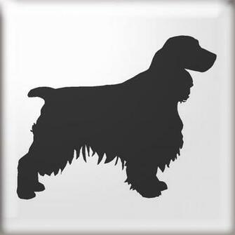 Spaniel Dog Silhouette Stencil