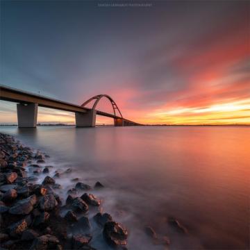Bridge Sunset 8k iPad Pro Wallpaper