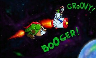 Earthworm Jim Adventure Animation Comedy Cartoon Wallpaper