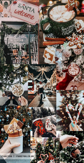Christmas Collage Wallpaper Ideas Santa Welcome I Take You