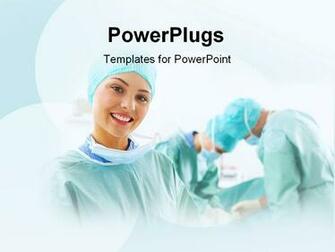 Medical Assistant While An Operation Takes Place In The Background