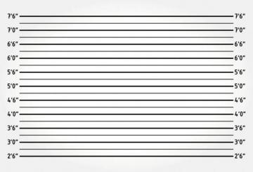Mugshot Background Digital Printed White Police Lineup Prop X