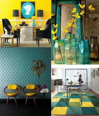 Teal Yellow