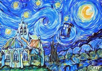 Doctor Who Wallpaper Tardis Van Gogh Le Dans Une Peinture
