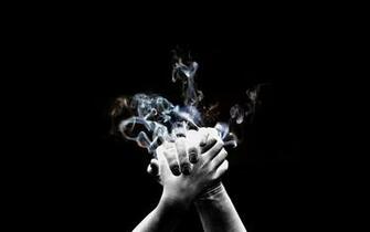 Smoking Hands Wallpaper