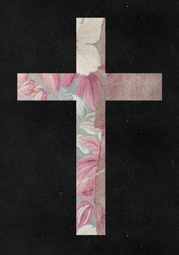 Floral Hipster Cross Galaxy Gif