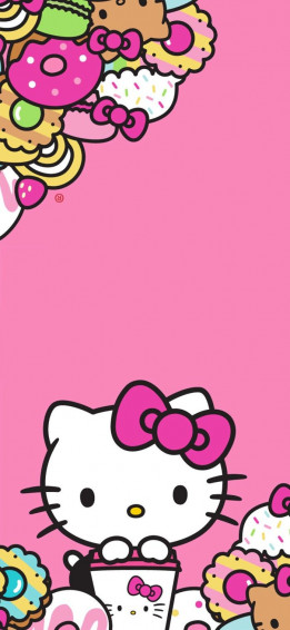 Blossoom Pink On Wallpaper Hello Kitty Background
