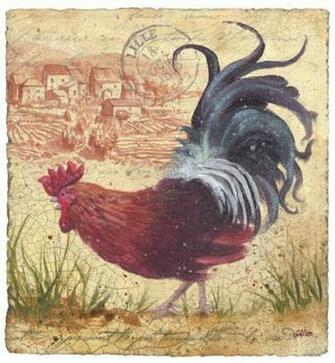 French Rooster Wall Tile