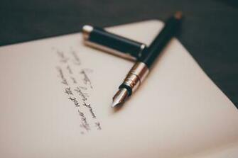 Wallpaper Pen Blurred Paper Ink Letter Wallpapermaiden