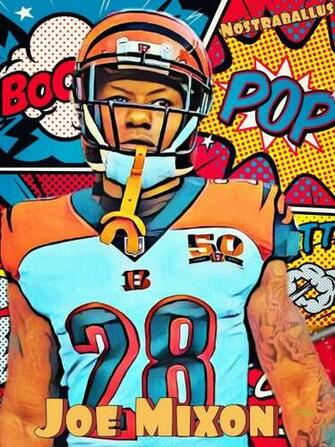 Joe Mixon Fantasy Art Picture Football Helmets