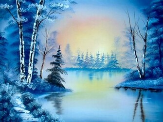 Forest Snow Landscape Wallpaper Desktop