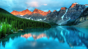 Mountain Lake Forest Nature Scenery Wallpaper 4k HD Pc 5670f