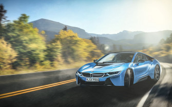 Bmw I8 Blue Wallpaper HD For