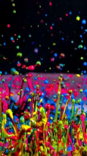 Colorful Oil Flying iPhone 6s Plus Wallpaper HD