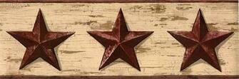 Child Stars Antiques White Wall Country Decor Wallpaper
