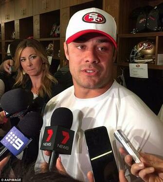 In The Locker Room To Talk Australian 49ers Jarryd Hayne Pictured