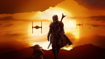 Star Wars Baby Yoda The Mandalorian Tv Show Wallpaper