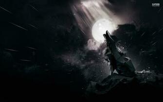 Dark Wolf Computer Wallpaper Walops