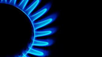 Wallpaper Blue Fire Burner Gas Combustion Flame Black