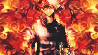 Shoto Todoroki Fire 4k Wallpaper