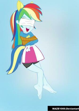 Equestria Girls Rainbow Dash Tied Up By Maze1000