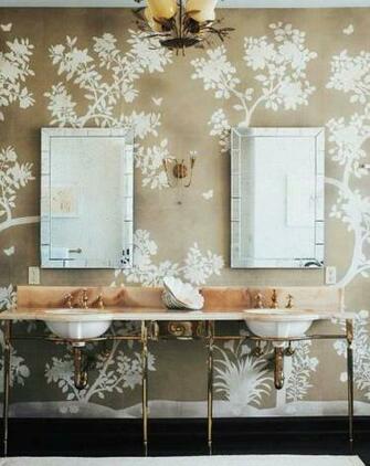 Beautiful Bathroom Wallpaper Grasscloth