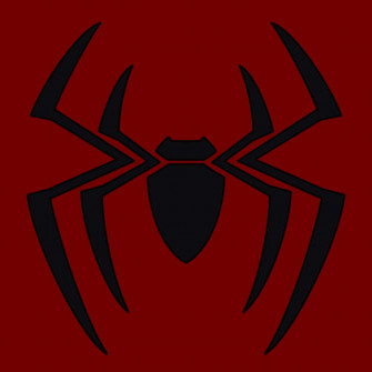Black Spider Man Ps4 Logo On Red Wallpaper