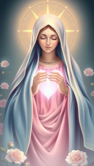 Mother Mary Heart Mobile Wallpaper