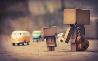 Danbo And Car HD Wallpaper 3d Abstract