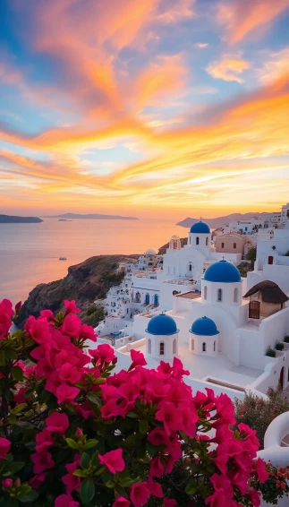 Santorini Landscape Wallpaper